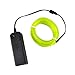 lychee 15ft El Wire,Neon Glowing Strobing Electroluminescent Light El Wire/Battery Pack for Parties, Halloween Decoration (Green)
