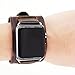 MacTop Watch Band for Apple Watch Series 2 and Series 3 - 42mm Replacement Band with Secure Metal Clasp Buckle .(42mm Dark Brown)