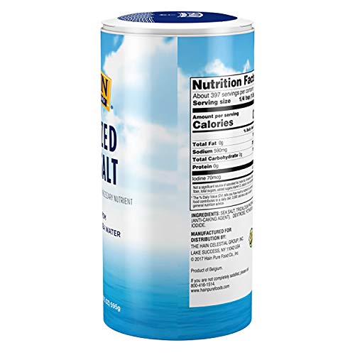 Hain Pure Foods Iodized Sea Salt, 21 Oz Pricepulse