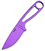 ESEE Knives Izula Fixed Blade Knife w/Molded Polymer Sheath & Clip Plate (Purple - White Sheath)