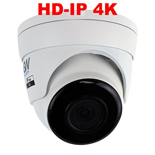 GW 8 Channel H.265 PoE NVR Ultra-HD 4K (3840x2160) Security Camera System with 6 x 4K (8MP) IP Dome Camera, 100ft Night Vision, Weatherproof Surveillance Camera