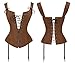 Charmian Women's Renaissance Lace Up Vintage Boned Bustier Corset with Garters