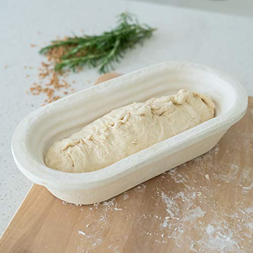 Bulka Oval Bread Proofing Basket Brotform Spruce Wood Pulp 750g NonStick Batard
