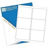 4 x 3.33 Shipping Labels - Pack of 600 Labels, 100 Sheets - Inkjet/Laser Printer - Online Labels