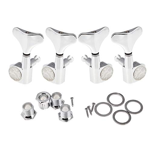 4 Chrome Sealed Tuning Pegs Tuners Machine Heads for Bass Guitar 2L+2R