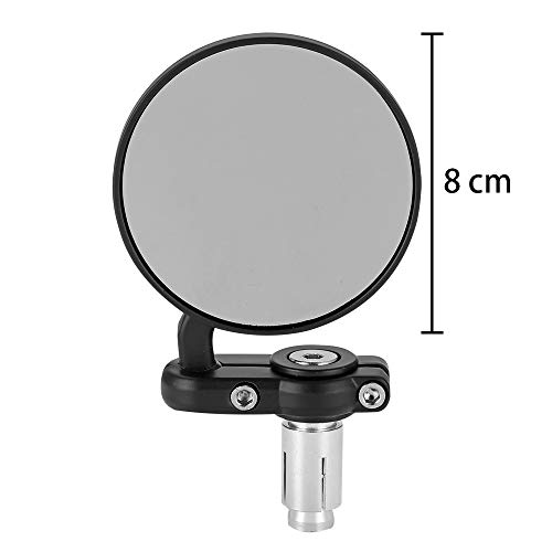 Houkiper 2Pcs Universal Motorcycle Mirror Handle Bar End Rearview Side Mirrors Motor Accessories - Thumbnail 4