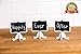 Mini Chalkboard Place Cards with Easel Stand DELUXE for Wedding (12 Sets) Message Board Signs, Parties, Table Top Numbers, Food Signs and Special Event Decoration. JordanLee Product