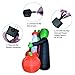GOOSH Halloween Blow-up Inflatable Ghost in Pumpkin and Green Face Witch Combo for Halloween Outdoor Yard Decoration (5 Foot Tall)