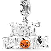 GNOCE Happy Halloween Pendant Charm Sterling Silver Dangle Halloween Charm Fit Bracelet/Necklace for Women Wife/Jewelry Gift