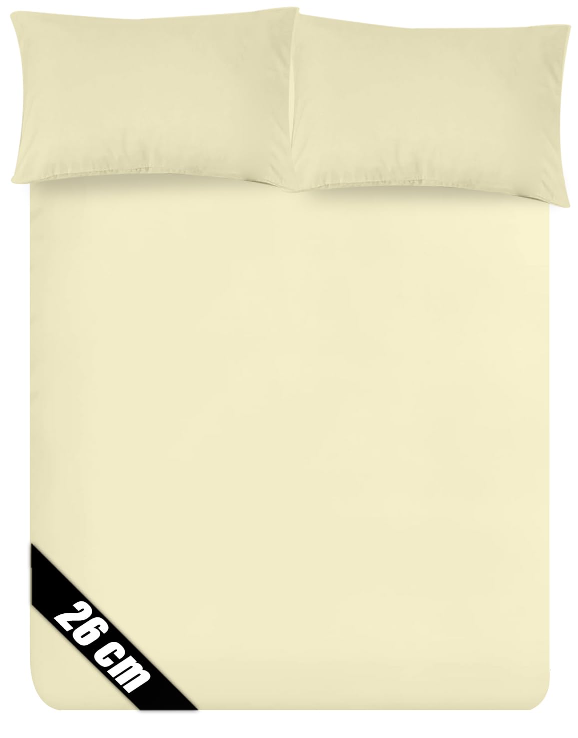 Sunshine Comforts Microfiber 4FT Fitted Sheets Breathable, Anti Wrinkle 26cm Deep Pocket Cream Bedding & Linen 122 X 190 CM Small Double Fitted Sheet 3/4 Bed Sheets Fitted — image 1