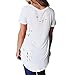 Paris Hill Women's Cross Front Tops Solid Comfy T Shirt