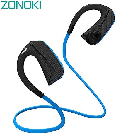 Cectdigi Wireless Bluetooth Headphones, Sweat-Proof Sports Running Stereo Earphone, IP44 Water-Resistant Gym hook designed headsets (Blue)