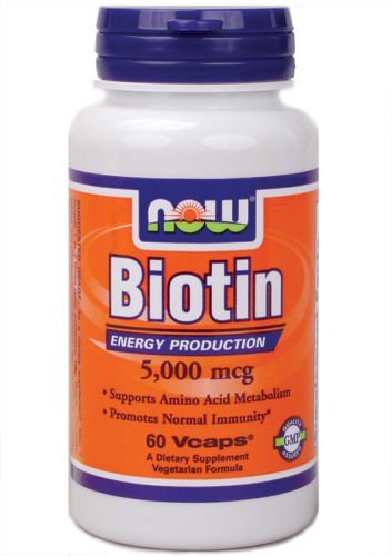 NOW Foods Biotin 5000 Mcg 60 Vcap Skin & Hair Health (1)