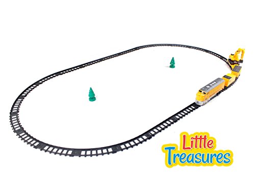 Little Treasures Train Tracks Engineering Fixer Man Set - Drive Down This Construction Train Set and fix All The Tracks While You Drive Down The line - Fun Toy for Kids Ages 3+