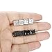 Jstyle 4 Pairs Stainless Steel Mens Womens Stud Earrings Square Cubic Zirconia Piercing 20G 6-8mm