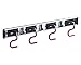 Cavoli Mop Broom Holder Wall Mounted S Type,Garage Storage Holds Up to 7 Tools and Over 50 pounds 17.5 Inches,Base Made by Aluminum Metal (4 Positions and 3 Hooks)