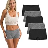 R RUXIA Women's Boyshort Panties Seamless Nylon