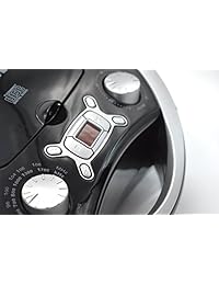 RCA   Reproductor de audio estéreo portátil CD Boombox Home   Radio digital AM FM, negro (RCD331BK)