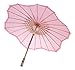 Quasimoon PaperLanternStore.com 32 Inch Pink Paper Parasol Umbrella, Scallop Shaped