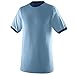 Augusta Sportswear unisex adult Ringer tee shirt, Light Blue/Navy, X-Large US