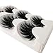 JIMIRE False Eyelashes 3D Fluffy Lashes Natural Full Volume Fake Eyelashes 3 Pairs