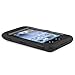 Black Hard/Black Skin Hybrid Case Cover Compatible with Apple iPod Touch 4G, 4th Generation, 4th Gen 8GB / 32GB / 64GB