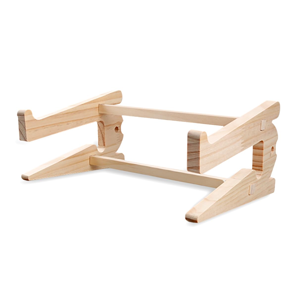 Luckious Brand Wooden Laptop Stand - Ventilated Cooling Desktop Computer Holder for MacBook and More