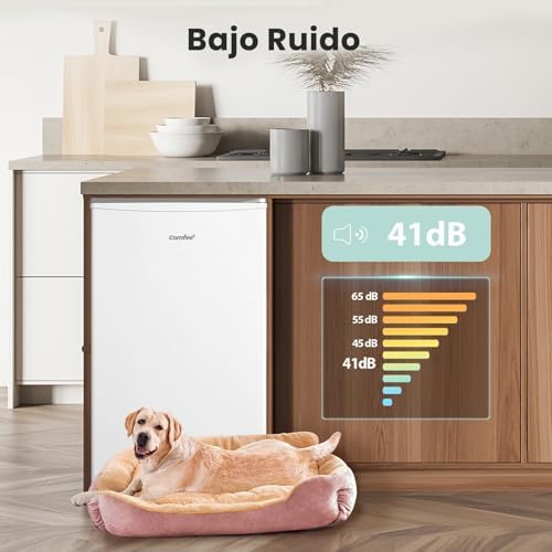 ' 60L Congelador Vertical para Cocina Pequeña, Monopuerta, Blanco