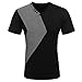 Coofandy Men's Casual Patchwork T-shirt Tee Tops