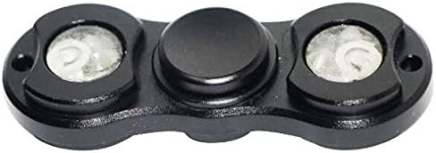 High-Grade Metal Fidget Spinner Equpped with Stainless Steel Bearing - High Grade Stress Relief Fidget Toy (LED 2Side Black)
