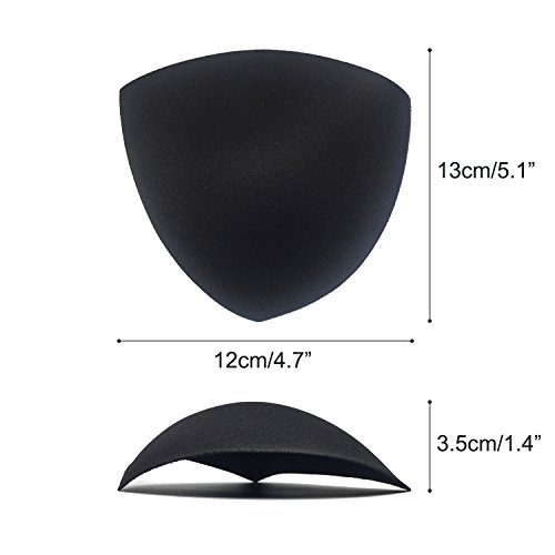 Wartoon 20 PCS Bra Pads Inserts Bra Strap Cushions Holder with Non-slip Elastic Bra Strap Clips Holder, Black