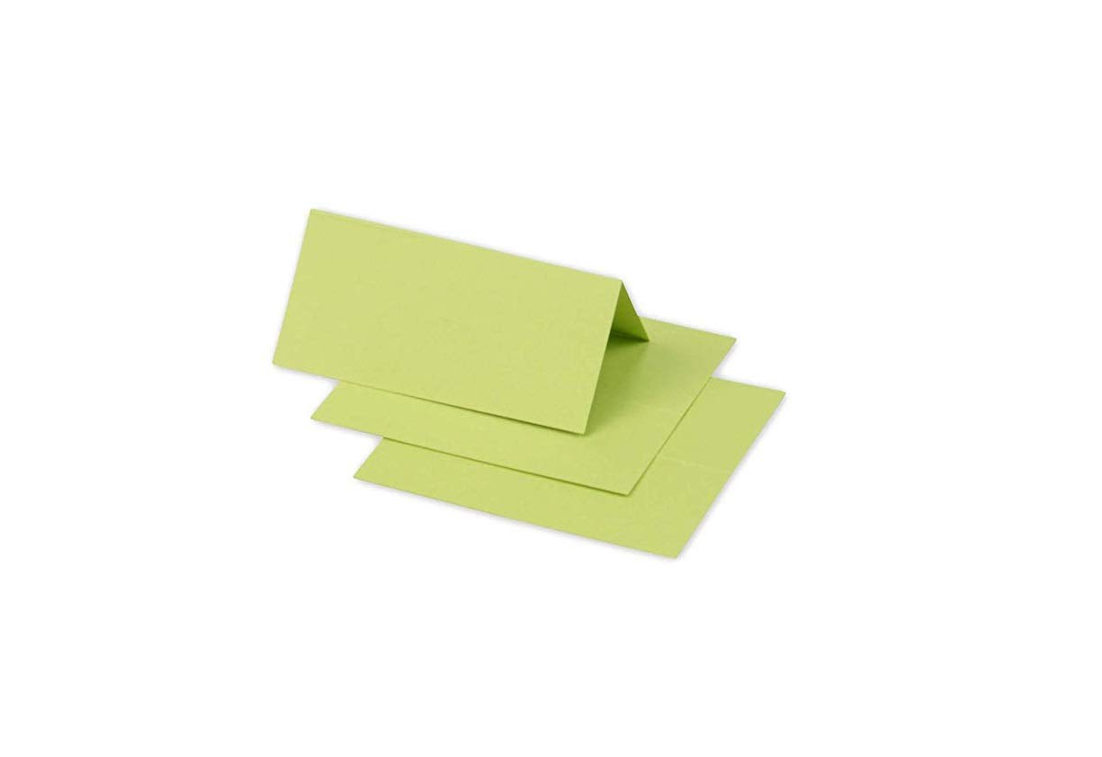 Clairefontaine 75050C Pack of 25 Place Cards Format 8.5x8cm 210g/m² Leaf Bud Green Events and Correspondence Invitation - Pollen Range - Premium Smooth Paper