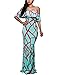 BIUBIU Women's Elegant Off Shoulder Floral Party Bodycon Maxi Dress Grid XL
