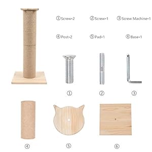 Conysan Fai da Te Tiragraffi per Gatti Scratching Cat Tree Gatto Albero Legno Naturale Beige Facilmente Montato Grande… Conysan Conysan Fai da Te Tiragraffi per Gatti Scratching Cat Tree Gatto Albero Legno Naturale Beige Facilmente Montato Grande…