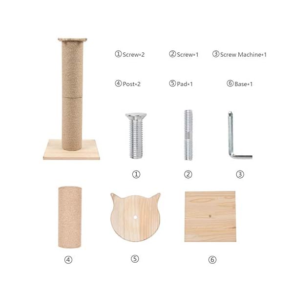 Conysan Fai da Te Tiragraffi per Gatti Scratching Cat Tree Gatto Albero Legno Naturale Beige Facilmente Montato Grande… Conysan Conysan Fai da Te Tiragraffi per Gatti Scratching Cat Tree Gatto Albero Legno Naturale Beige Facilmente Montato Grande…