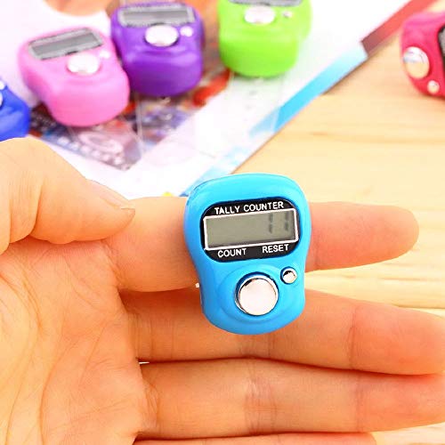MIZOELEC Mini Stitch Marker and Row Finger Counter LCD Electronic Digital Tally Counter for Sewing Knitting Weave Tool
