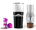Ohuhu Pour Over Coffee Maker, 2 Cup Capacity, Black, Portable, Modern Design, Perfect for Home, Office, Camping, Includes Coffee Filter and Milk Frother