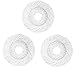 3 Pack 360° Spin Magic Mop Replacement Head, Round Shape Standard Size Microfiber Mop Head Refills for Hurrica Mopnado EGOFLEX Hapinnex Casabella and Other Brands