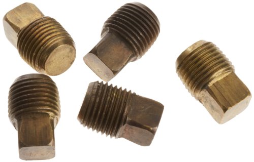 Hayward RCX1818A Square Head Brass Pipe Plug Replacement for Hayward Kingshark2 Commercial Cleaner, Set of 5