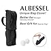 Albessel 6 Pieces Golf-Club Style BBQ Grill Tools Set with Golf-Club Style Bag - Stainless Steel Barbecue Accessories Utensils Kit with Heatproof Grips, for Outdoor, Camping, Party