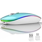 Uiosmuph LED Wireless Silent Mouse, G12 Slim