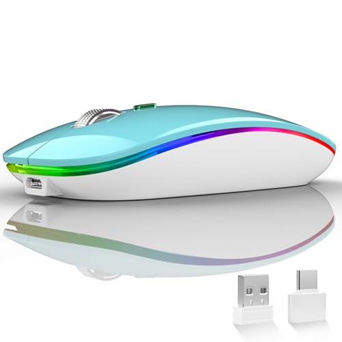 Uiosmuph LED Wireless Silent Mouse, G12 Slim