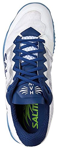 Salming Hawk Womens Indoor Court Shoe (White/Navy Blue) (10.5)