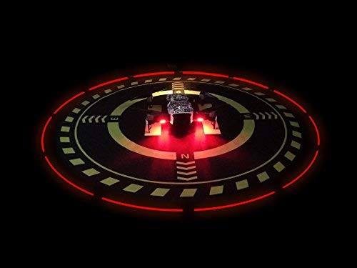 Drones Landing Pad with Night Vision LED Light, Universal Waterproof Portable Fast-Foldable Landing Mat for DJI Flip/Neo/Mini 4k/Mini 4 Pro/Mini 3/Air 2S/Mavic 3 Pro/FPV Avata (70cm/27.6inch)