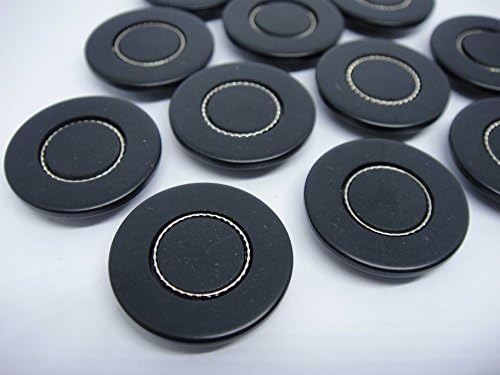 Black Vintage Button Beautiful 20mm NO.12435 Resin Set of 12 PCS