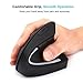 MoKo Wireless Vertical Mouse, 2.4G Ergonomic Wrist Relax Mouse with 3 Adjustable DPI Levels and 6 Buttons for Laptop, PC, Notebook, Chromebook, MacBook - Black