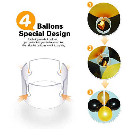 2 Set Balloon Column Kit Arch Base Stand and Pole 61 inch Height [2019 Upgrade]+30Pcs Balloon Rings, Quick & Easy Balloon Tower Decoration for Birthday Party Wedding Party Event Decorations - Thumbnail 4