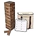 GoSports Large Wooden Toppling Tower - Stacks Up to 3 ft - Brown Wood Stain