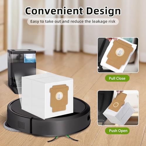 12 Sacchetti per Aspirapolvere iRobot Roomba Q0520, 104/105 Combo, Plus 405/504/505 Combo, Max 705 Vac Clean Base, Combo Essential Series