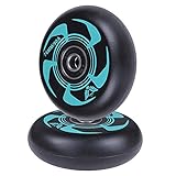 AOWISH 2-Pack Inline Skate Replacement Wheels with Bearings ABEC-9 (Black & Green)